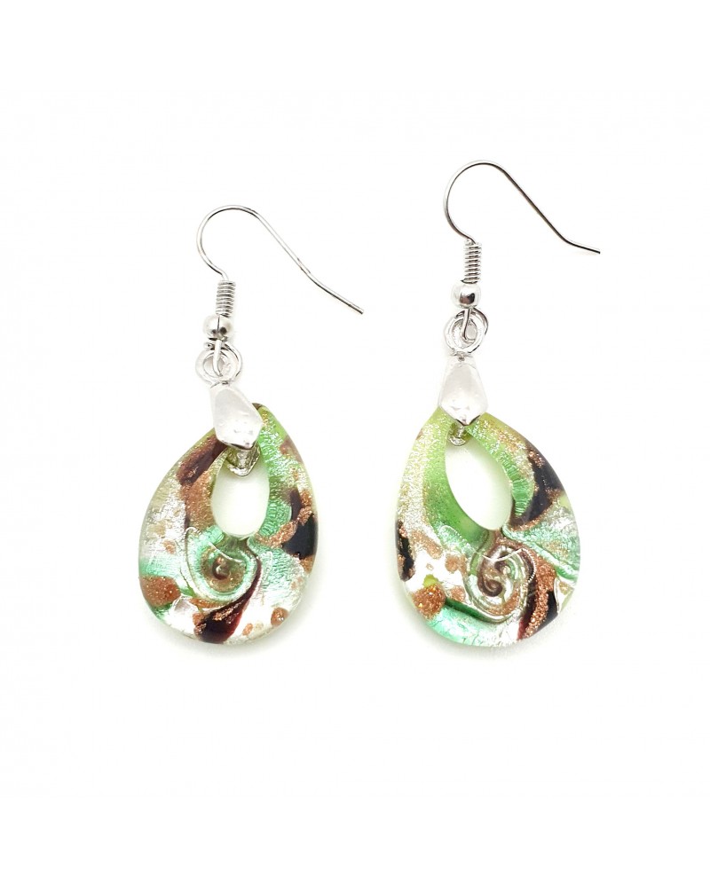 Boucles d'oreilles goutte en verre de Murano bijoux fantaisies fait à la main Bijoux Murano