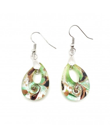 Boucles d'oreilles goutte en verre de Murano bijoux fantaisies fait à la main Bijoux Murano