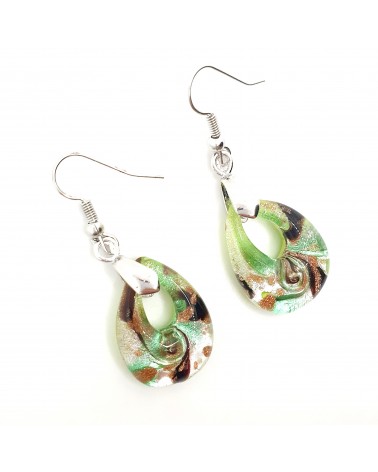 Boucles d'oreilles goutte en verre de Murano bijoux fantaisies fait à la main Bijoux Murano