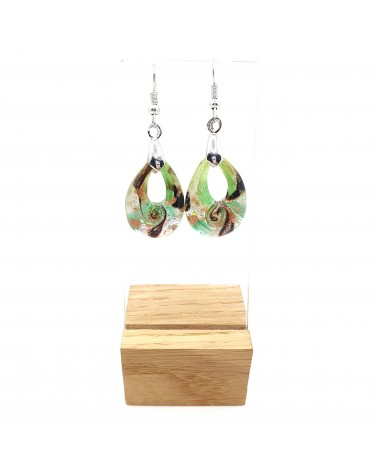 Boucles d'oreilles goutte en verre de Murano bijoux fantaisies fait à la main Bijoux Murano