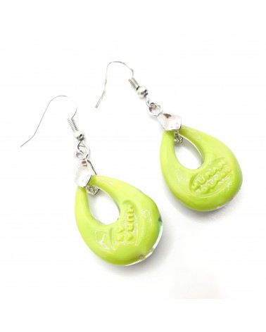Boucles d'oreilles goutte en verre de Murano bijoux fantaisies fait à la main Bijoux Murano