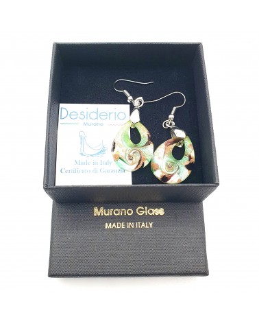 Boucles d'oreilles goutte en verre de Murano bijoux fantaisies fait à la main Bijoux Murano