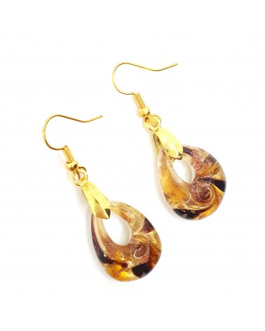 Boucles d'oreilles goutte en verre de Murano bijoux fantaisies fait à la main Bijoux Murano