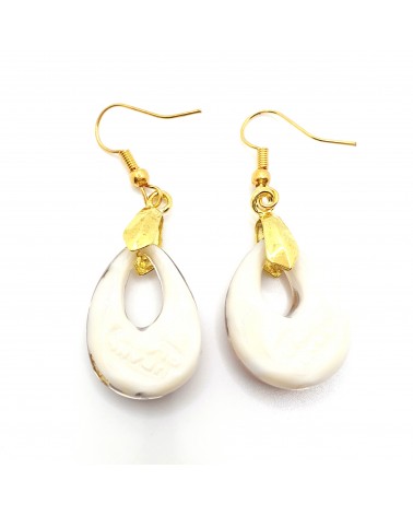 Boucles d'oreilles goutte en verre de Murano bijoux fantaisies fait à la main Bijoux Murano