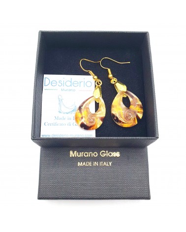 Boucles d'oreilles goutte en verre de Murano bijoux fantaisies fait à la main Bijoux Murano