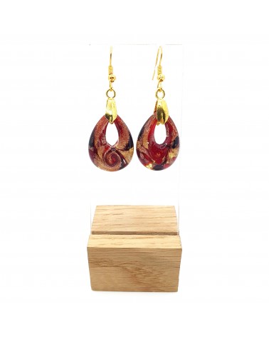 Boucles d'oreilles goutte en verre de Murano bijoux fantaisies fait à la main Bijoux Murano