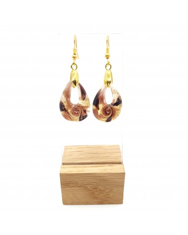 Boucles d'oreilles goutte en verre de Murano bijoux fantaisies fait à la main Bijoux Murano