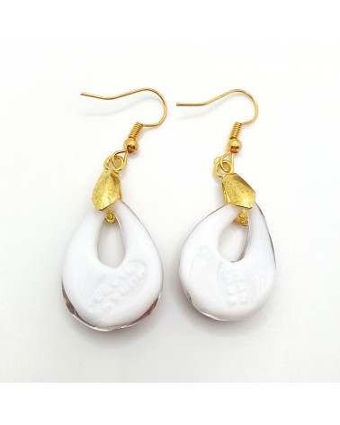 Boucles d'oreilles goutte en verre de Murano bijoux fantaisies fait à la main Bijoux Murano