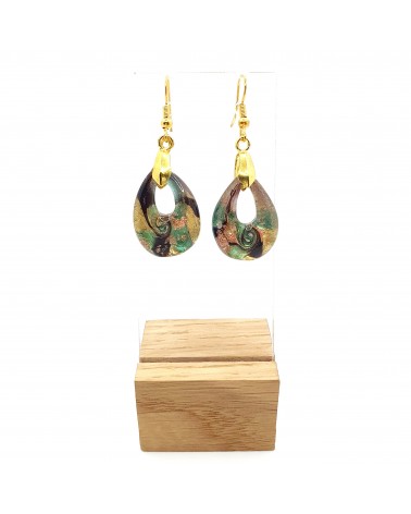 Boucles d'oreilles goutte en verre de Murano bijoux fantaisies fait à la main Bijoux Murano