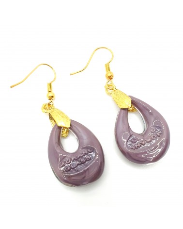 Boucles d'oreilles goutte en verre de Murano bijoux fantaisies fait à la main Bijoux Murano