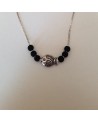 Collier Motif Poisson lave volcan Sicile  bijoux fantaisies