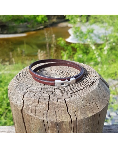 Bracelet Cuir Marron Urban Leather bijoux fantaisies