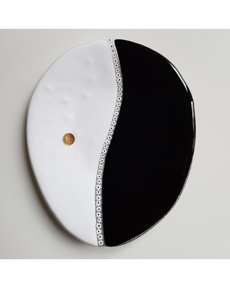 plat ovale yin yang verre Murano objets fait à la main