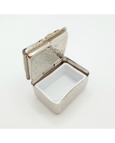 Boite à pilules rectangle en verre de Murano objets fait à la main