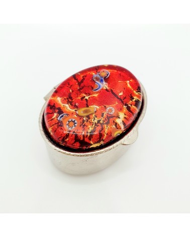Boite à pilules ovale en verre de Murano objets fait à la main