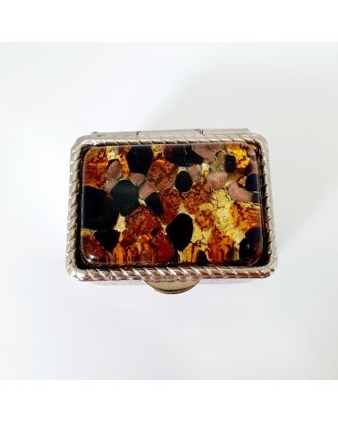 Boite à pilules rectangle en verre de Murano objets fait à la main