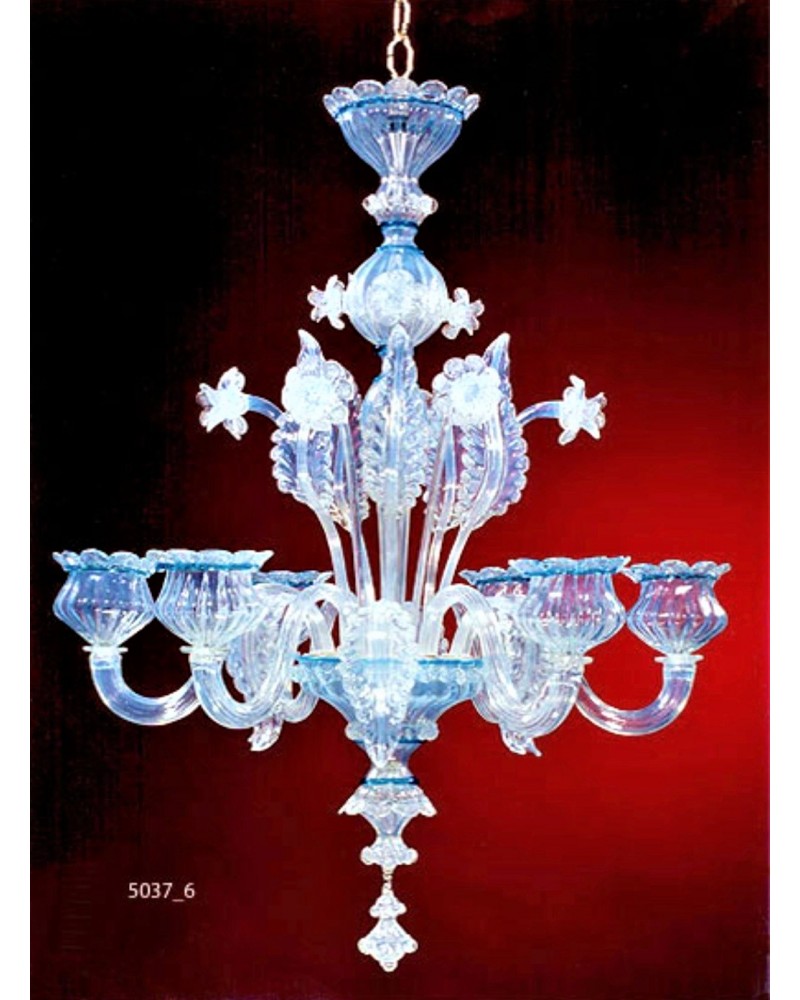 Lustre classique en Cristal de Murano artisans italiens