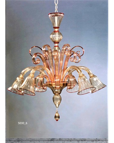 Lustre contemporain en Cristal de Murano made in Italy fait à la main
