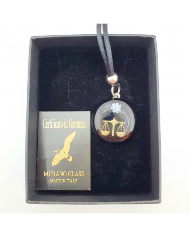 Petit pendentif signe du zodiaque  verre de Murano made in italy