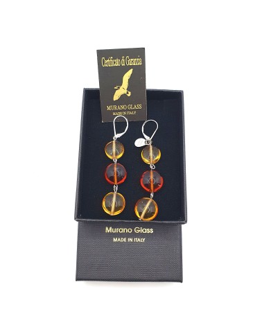 boucles d'oreilles Summer en verre de Murano  artisans italiens fait à la main