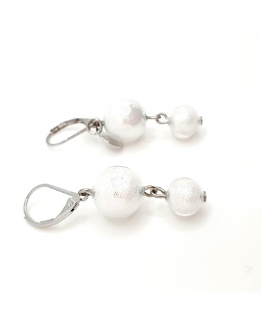 Boucles d'oreilles perle bijoux fantaisie verre de Murano