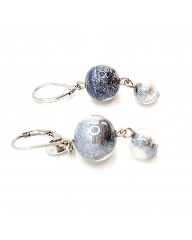 Boucles d'oreilles perle bijoux fantaisie verre de Murano