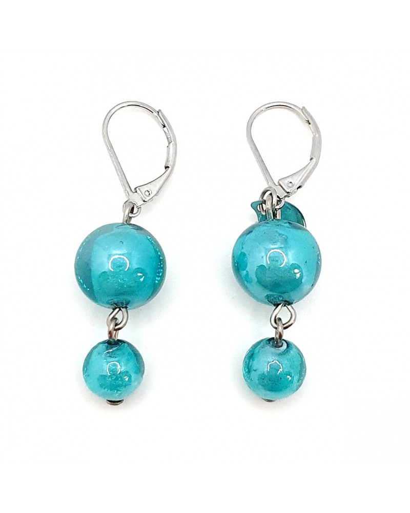 Boucles d'oreilles perle bijoux fantaisie verre de Murano