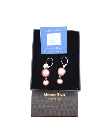 Boucles d'oreilles perle bijoux fantaisie verre de Murano