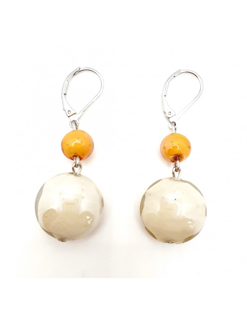 Boucles d'oreilles en verre de Murano  artisans italiens fait à la main