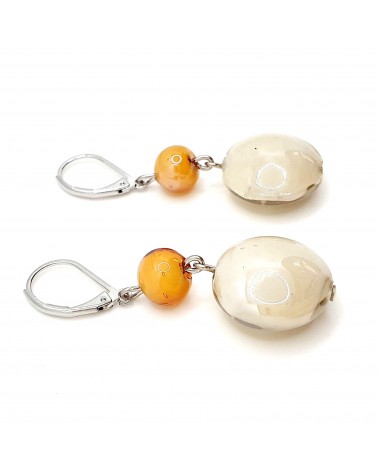 Boucles d'oreilles en verre de Murano  artisans italiens fait à la main