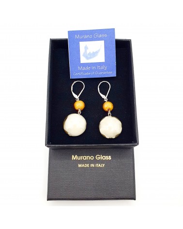 Boucles d'oreilles en verre de Murano  artisans italiens fait à la main