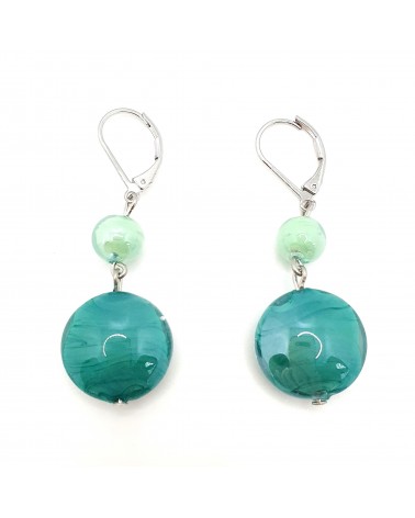 Boucles d'oreilles en verre de Murano  artisans italiens fait à la main