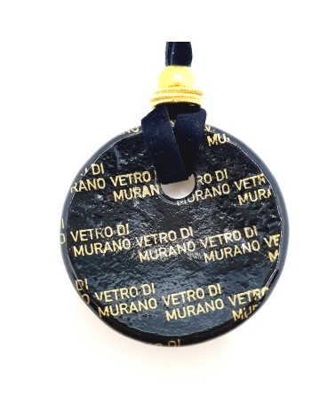 Pendentif rond en verre de Murano made in Italie bijoux Murano