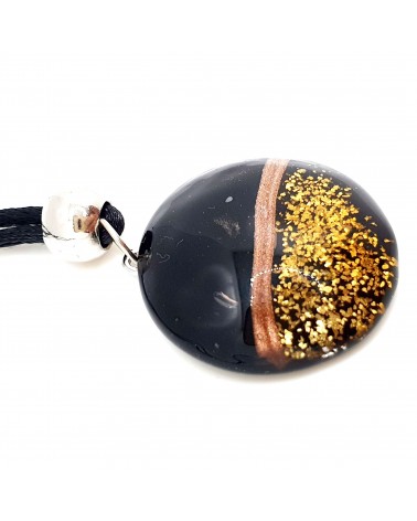 Pendentif avventurina en verre de Murano bijoux fantaisies artisans italiens