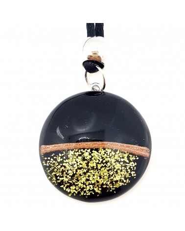 Pendentif avventurina en verre de Murano bijoux fantaisies artisans italiens