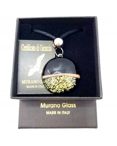 Pendentif avventurina en verre de Murano bijoux fantaisies artisans italiens