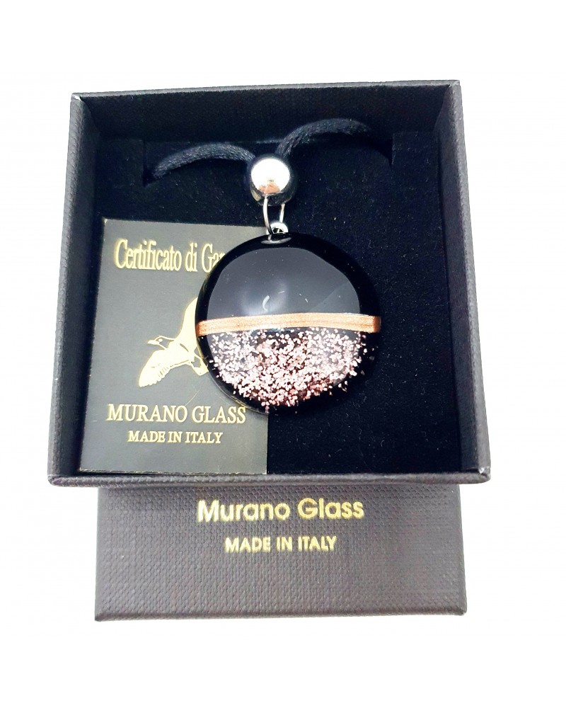 Collier Avec Pendentif En Verre De Murano Véritable - Forme Carrée, Occasion
