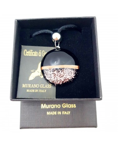 Pendentif avventurina en verre de Murano bijoux fantaisies artisans italiens