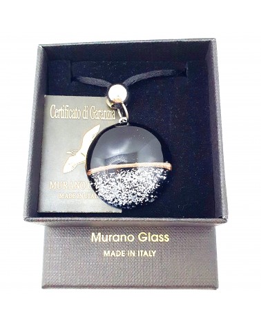 Pendentif avventurina en verre de Murano bijoux fantaisies artisans italiens