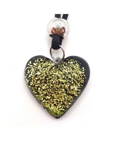 Pendentif cœur en verre de Murano bijoux fantaisie bijoux Murano