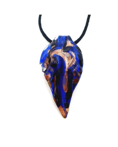 Pendentif feuille en verre de Murano made in Italie