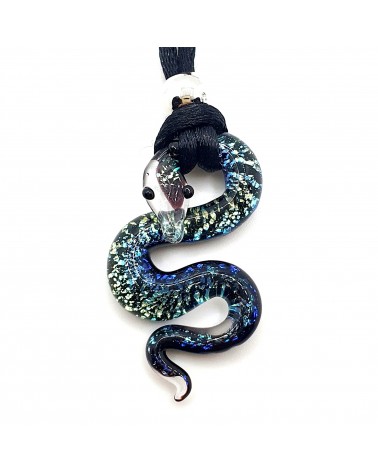 Petit pendentif serpent en verre de Murano bijoux fantaisies made in Italie