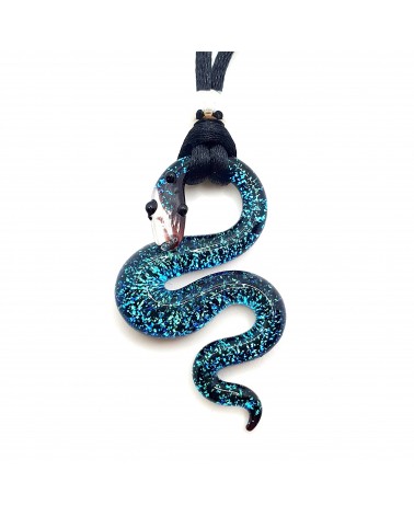 Petit pendentif serpent en verre de Murano bijoux fantaisies made in Italie