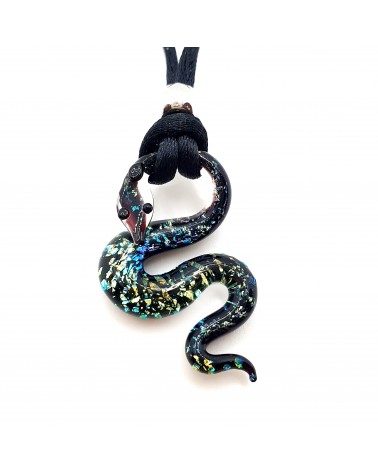 Petit pendentif serpent en verre de Murano bijoux fantaisies made in Italie