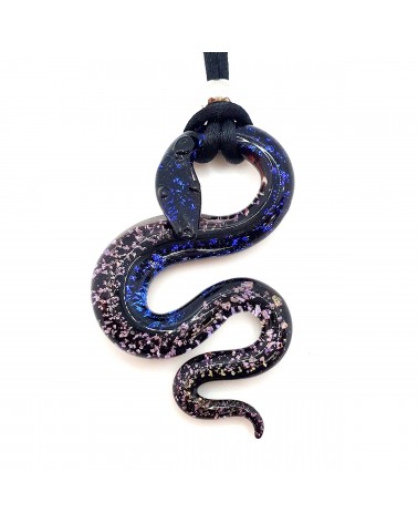Pendentif serpent en verre de Murano bijoux fantaisies créateurs italiens