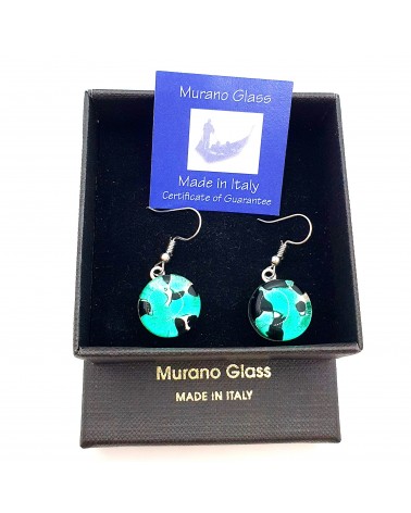Grandes boucles d'oreilles ronde en verre de Murano bijoux fantaisies fait à la main Bijoux Murano Bijoux Murano