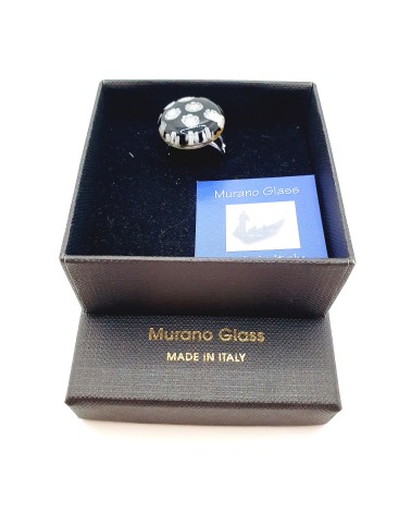Bague ronde en verre de Murano  bijoux made in Italie Bijoux Murano