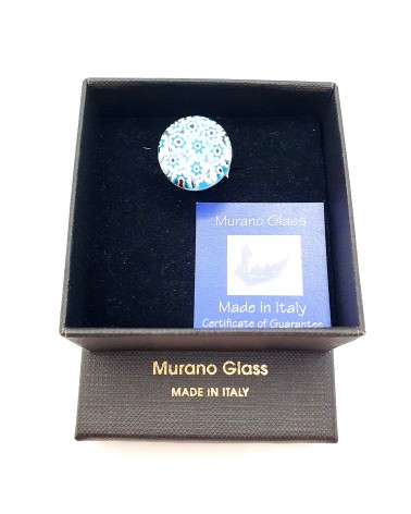Bague ronde en verre de Murano  bijoux made in Italie Bijoux Murano