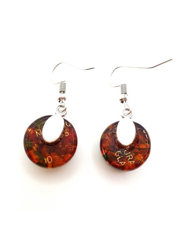 Grandes boucles d'oreilles ronde en verre de Murano bijoux fantaisies fait à la main Bijoux Murano