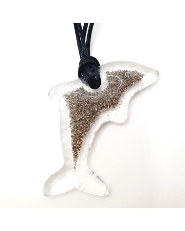 Pendentif Dauphin en Verre et Sable bijoux fantaisies